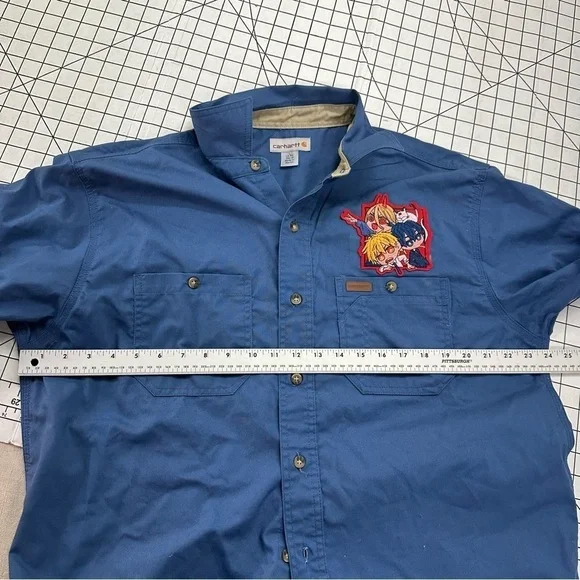 Carhartt Work shirt x Chainsaw Man  sz large button shirt A46 - Picture 4 of 6